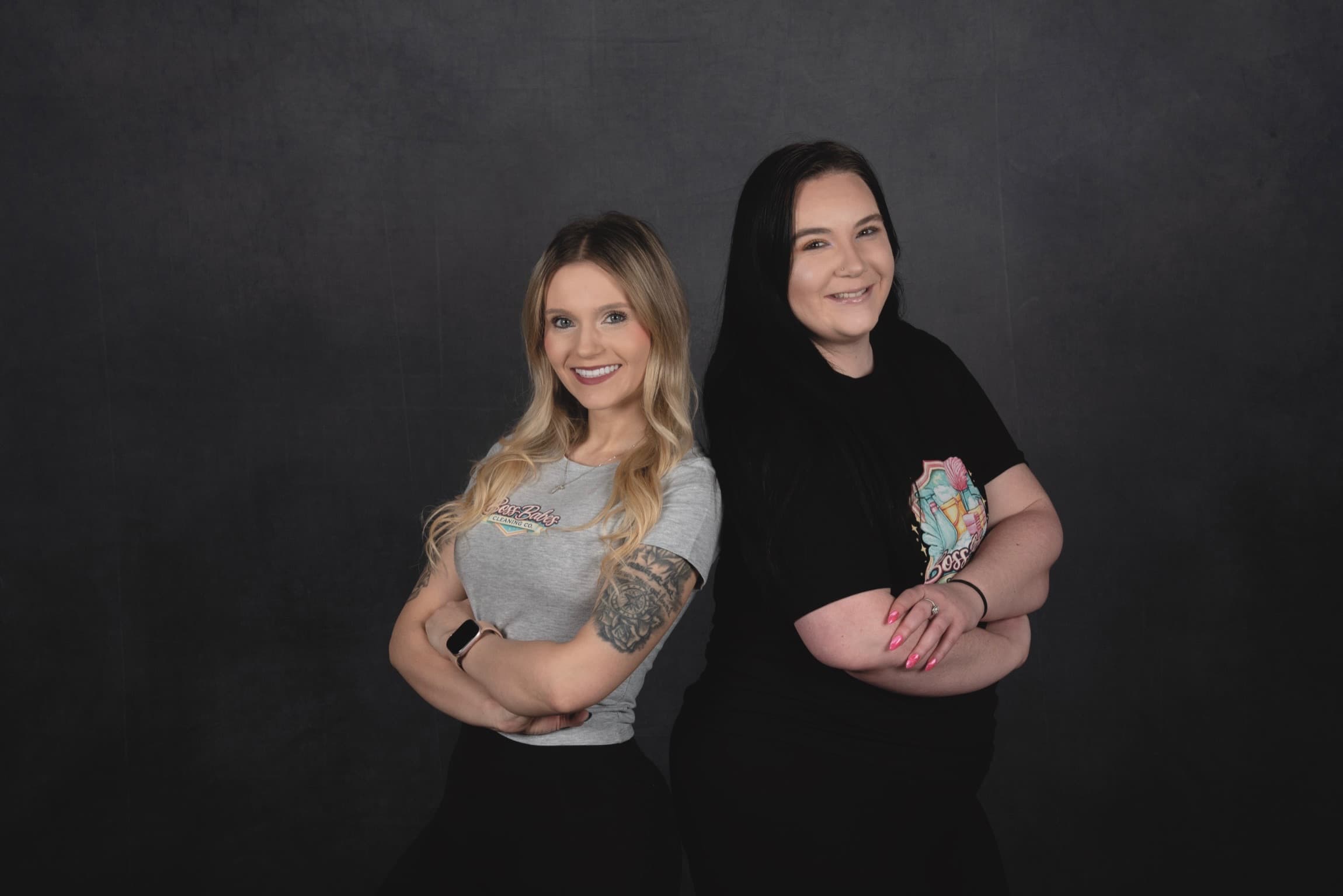 The Boss Babes Cleaning Co. crew — two hardworking moms